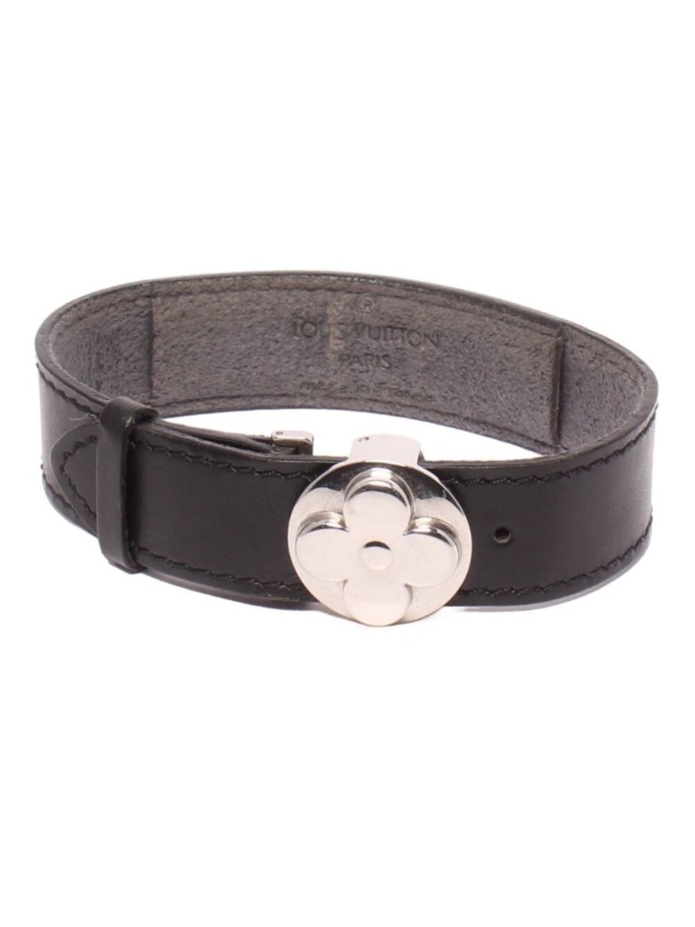 Louis Vuitton Bracelet Voeu Good Luck Flower Motif Leather